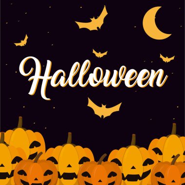 Cadılar Bayramı karikatürleri kartı