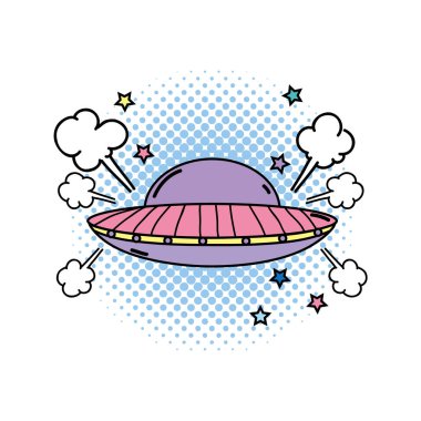 UFO uçan pop sanat tarzı