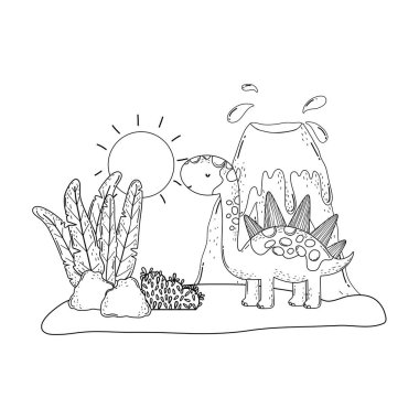 volkan sahne ile sevimli apatosaurus