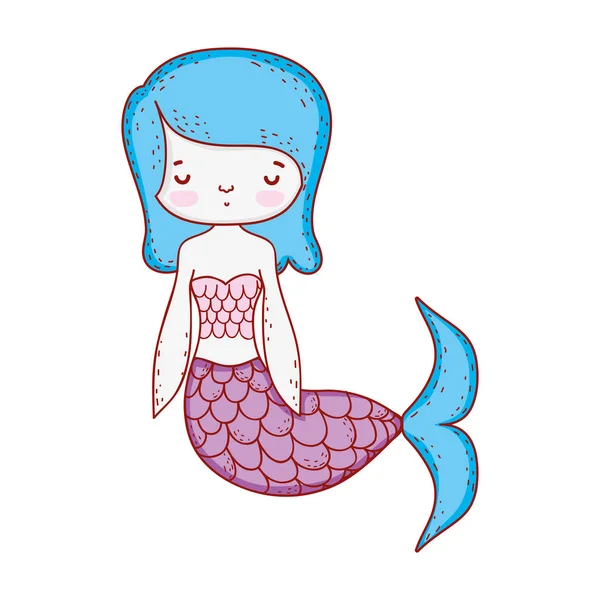 Cute mermaid fairy tales — Stock Vector