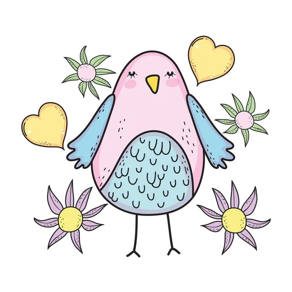 Милий маленький птах милий персонаж — стоковий вектор