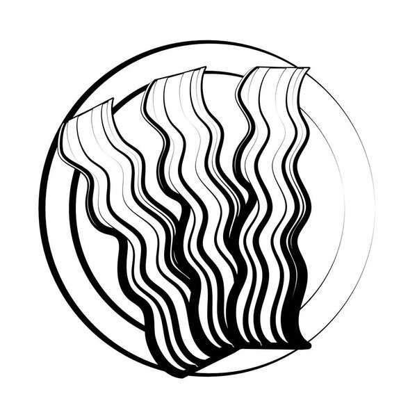 delicious tasty bacon cartoon