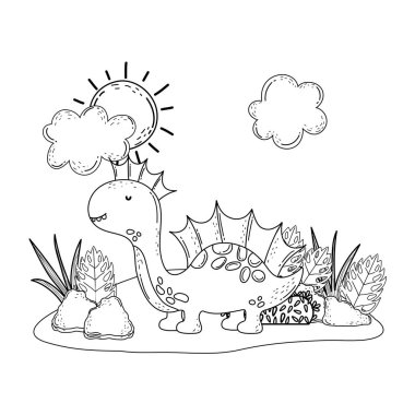 manzara sevimli apatosaurus