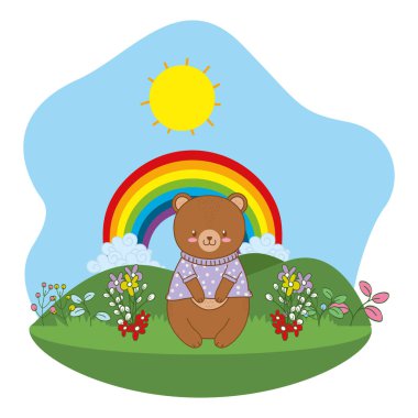 sevimli küçük hayvan karikatür