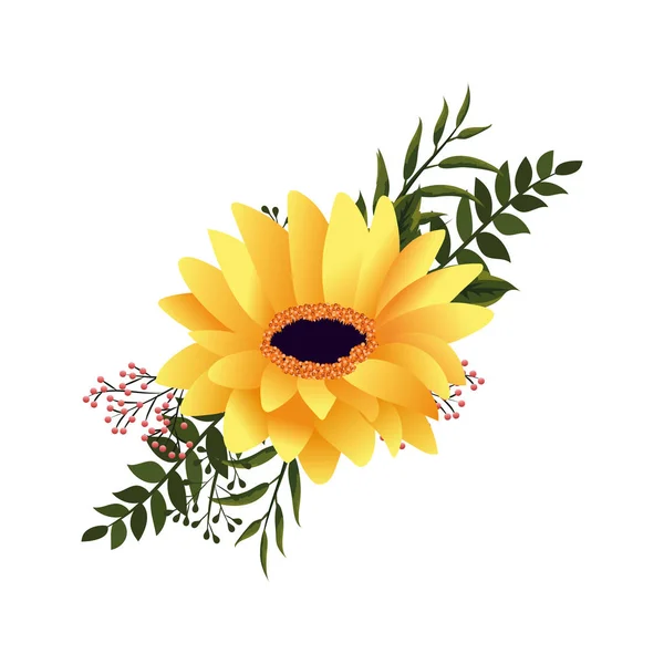 Desenho animado tropical floral — Vetor de Stock