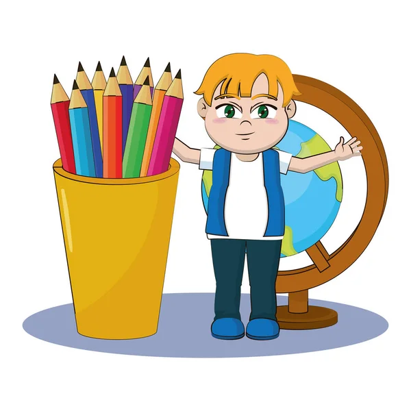 Elementary school cartoon — Stock Vector