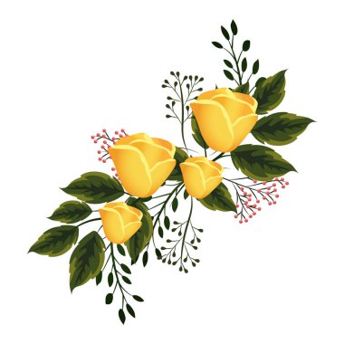 çiçek tropikal karikatür