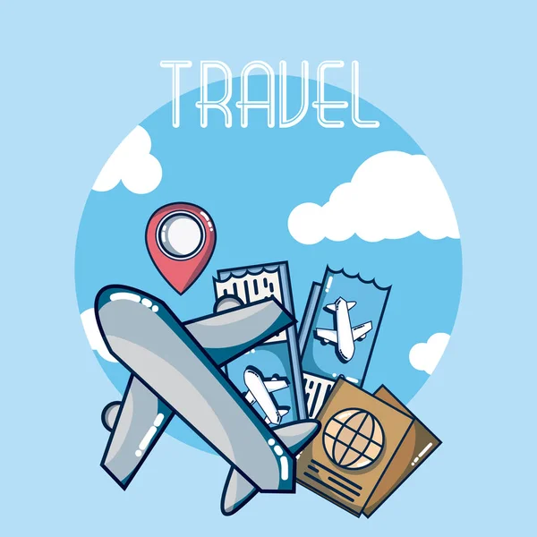 Viagens e férias — Vetor de Stock