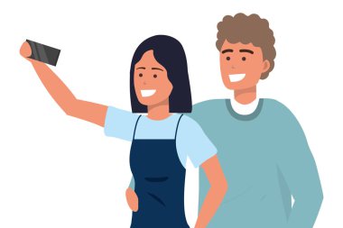 Bin yıllık çift tarih selfie