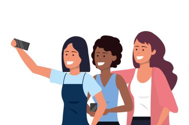 Bin yıllık grup akıllı telefon selfie çekiyor