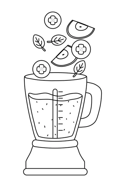 Lezzetli sağlıklı smoothie karikatür — Stok Vektör