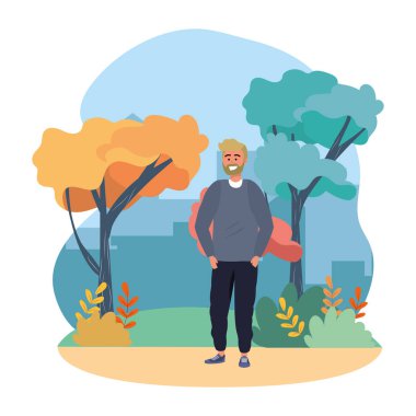 Bin yıllık kişi şık kıyafet arka plan çerçevesi