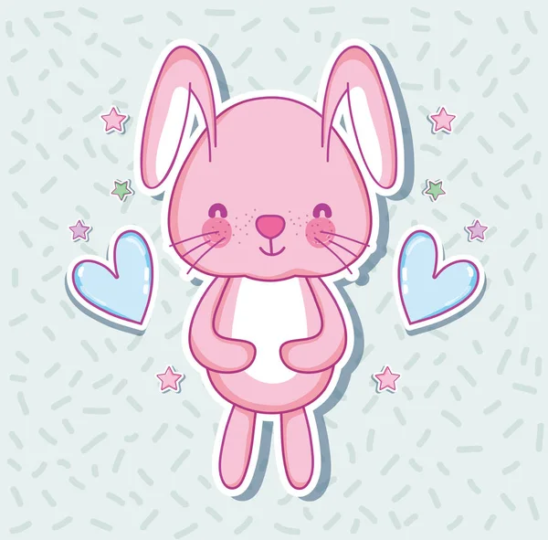 Mignon lapin dessin animé — Image vectorielle