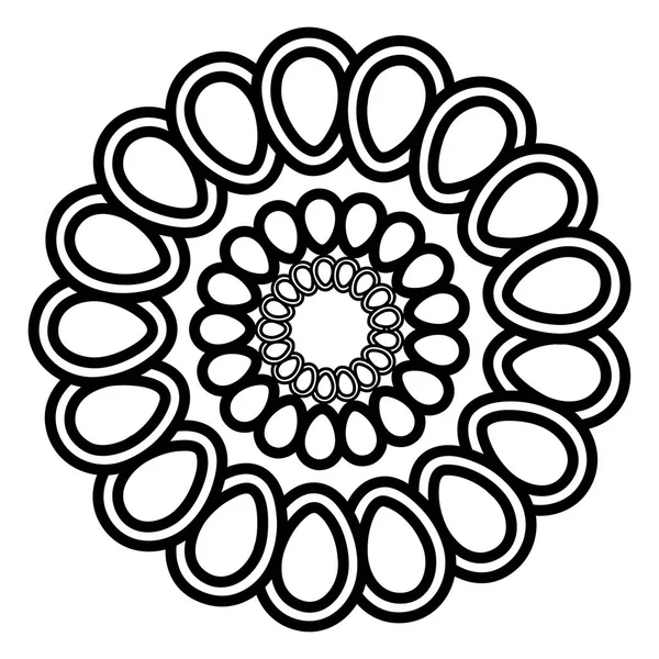 Mexikansk dekorativ blomster ikon — Stock vektor