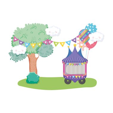 balon helyum ile sevimli karnaval Kiosk