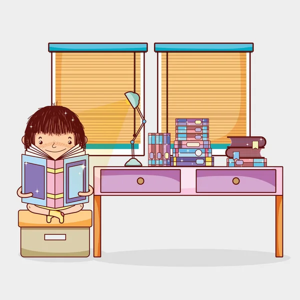Girl with books cartoons