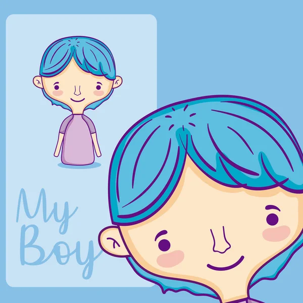 Mon garçon dessin animé — Image vectorielle