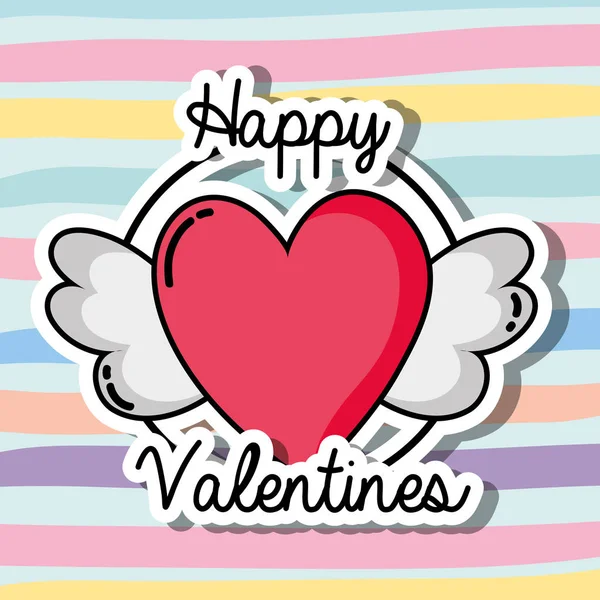 Parches de día velentines diseño símbolo del amor — Vector de stock