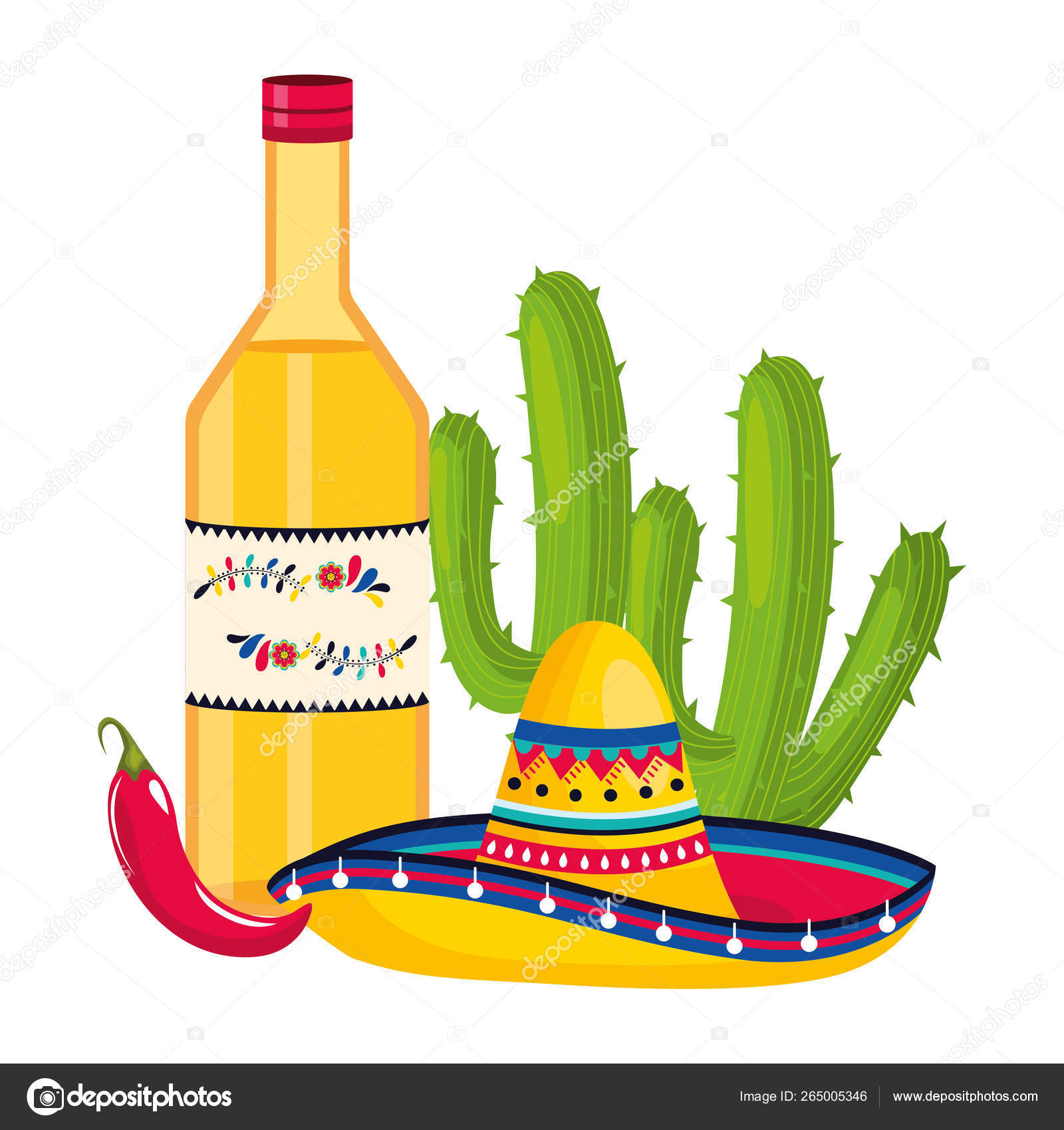 Dibujos animados de cultura mexicana vector, gráfico vectorial © stockgiu  imagen #265005346