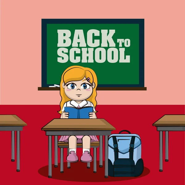 Back to school cartoon — Stock Vector