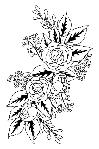 Desenho animado tropical floral — Vetor de Stock