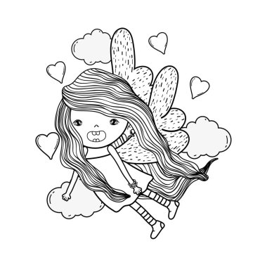 sevimli küçük peri karakter