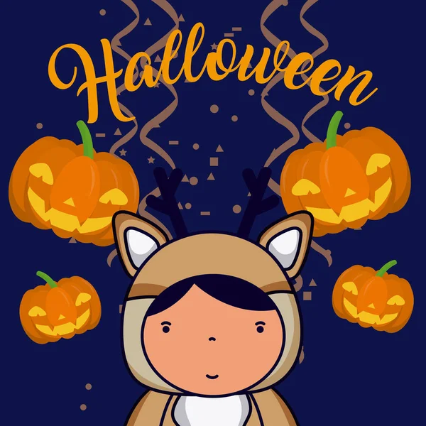 Halloween en kinderen cartoons — Stockvector