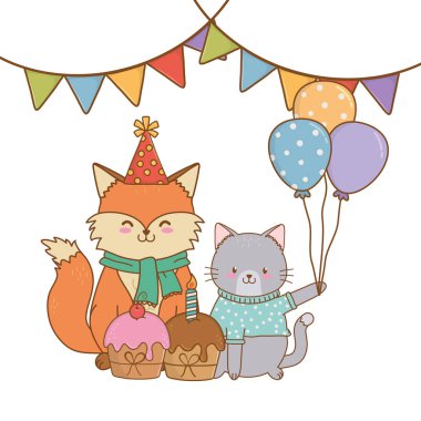 sevimli küçük hayvanlar karikatür