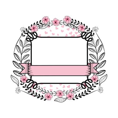 kıvrımlı çerçeve ve şerit