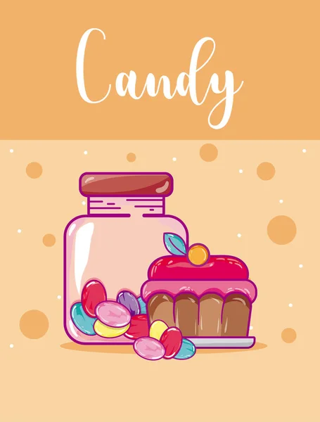 Candy snack concept — Stock Vector