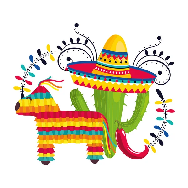 Cultura mexicana desenhos animados —  Vetores de Stock