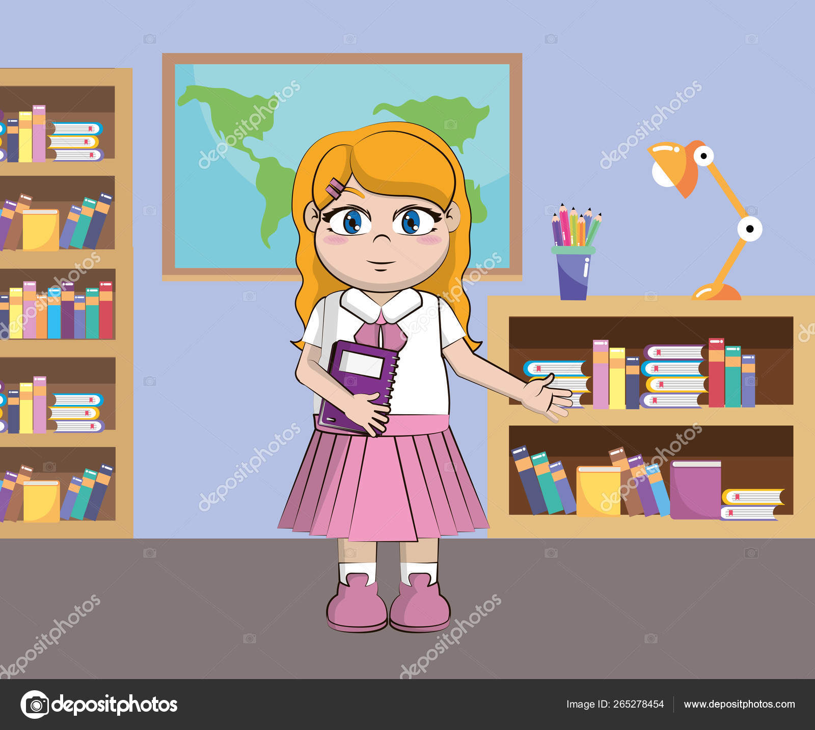 Dessin Anime De L Ecole Primaire Image Vectorielle Par Stockgiu C Illustration