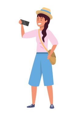 İzole akıllı telefon kullanan milenyum öğrencisi