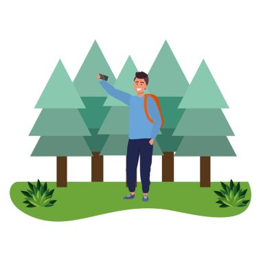 Akıllı telefon arka planını kullanarak bin yıllık öğrenci açık havada