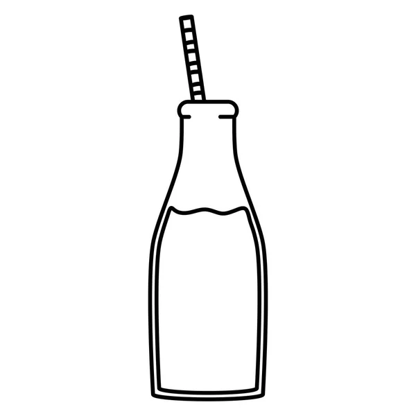 Frische Saftfrüchte in Flaschen mit Stroh — Stockvektor