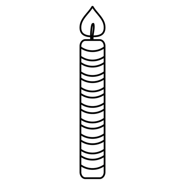 Urodziny świeca ikona na białym tle — Wektor stockowy