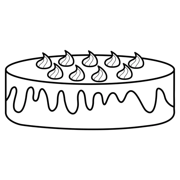 Lezzetli tatlı pasta simgesi — Stok Vektör