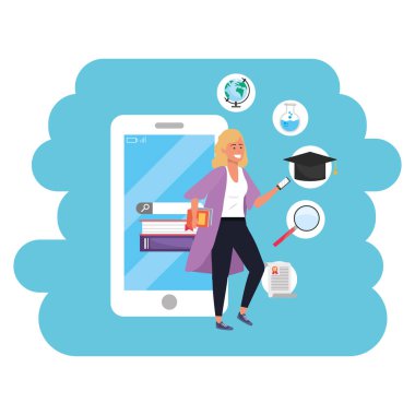 Akıllı telefon sıçrama çerçevesi kullanarak online eğitim bin yıllık öğrenci