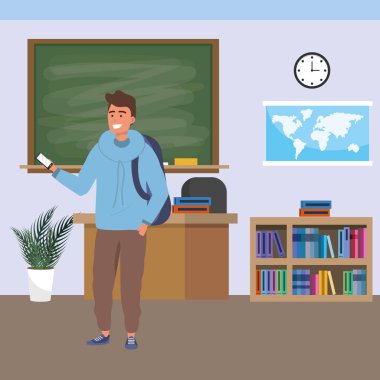 Bin yıllık öğrenci kapalı sınıf