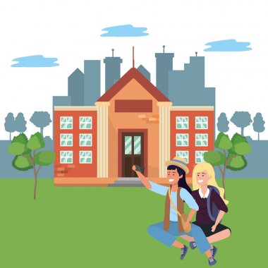 Kampüste bin yıllık öğrenci çift