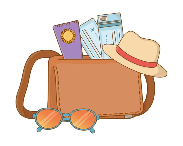 Tourist trip summer travel — Stock Vector