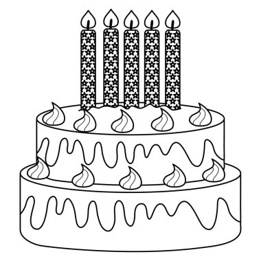 mumlar ile lezzetli tatlı pasta