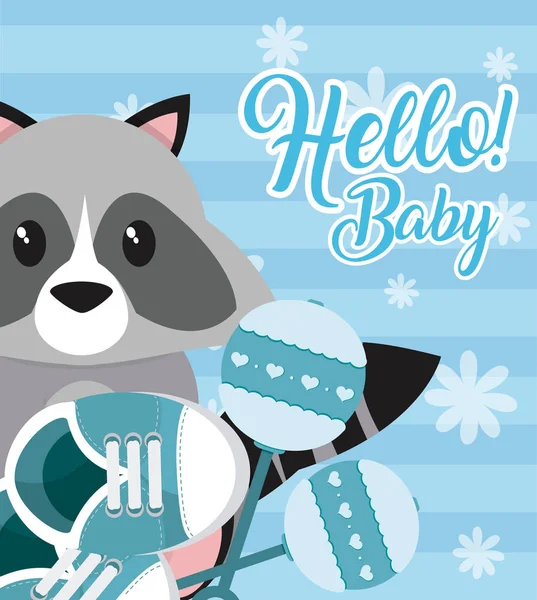 Γειά σου μωρό κάρτα — Διανυσματικό Αρχείο