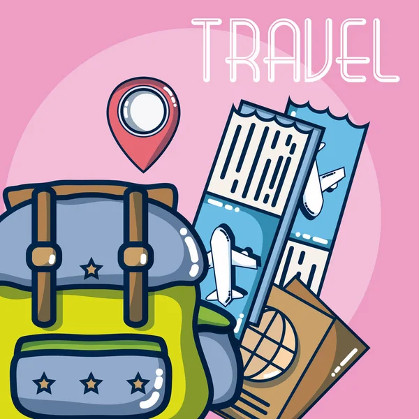 Vacaciones y viajes — Vector de stock