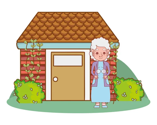 cute grandmother cartoon