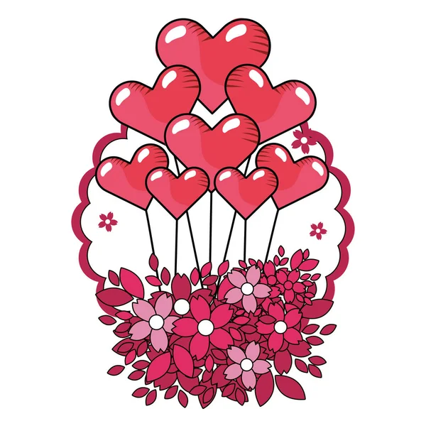 爱情人节心气球 — 图库矢量图片