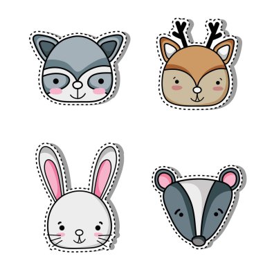 sevimli hayvan yamaları tasarım ayarlayın