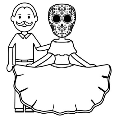 katrina karakterleri ile Meksikalı adam