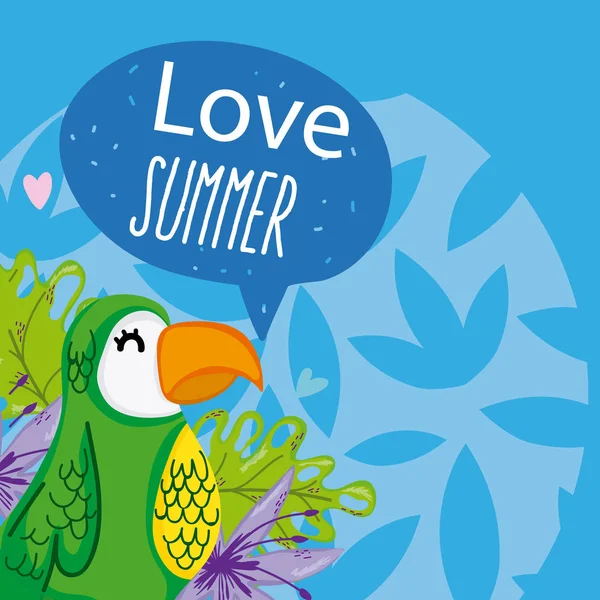Olá desenhos animados verão — Vetor de Stock