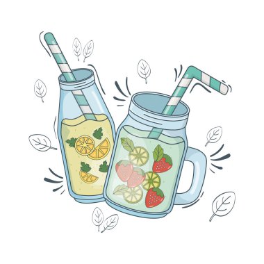 lezzetli sağlıklı yemek karikatür